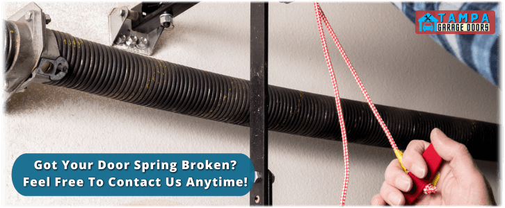Broken Garage Door Spring Tampa FL